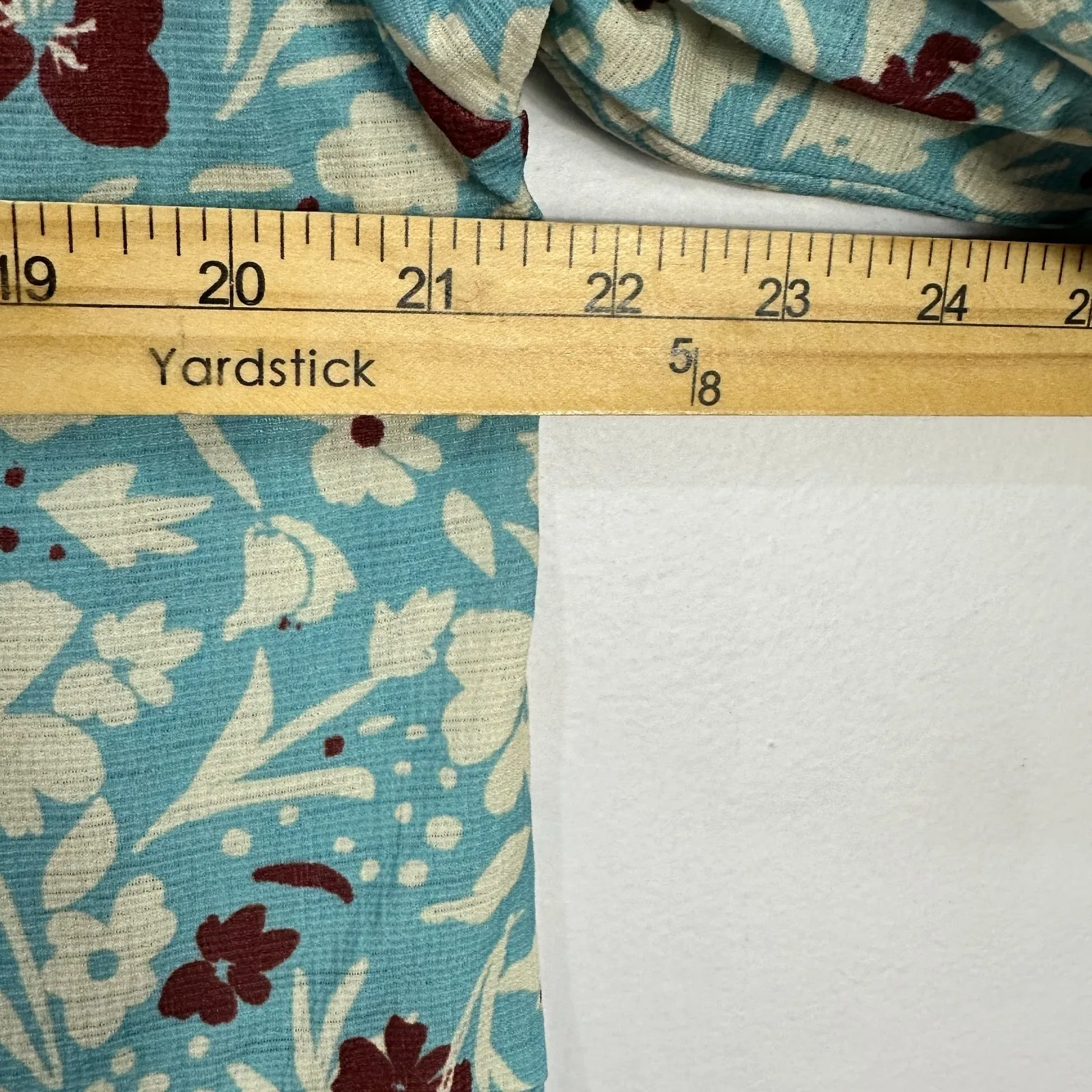 Zara Blue Floral Midi Dress Women Large Long Sleeve Peasant Prairie Boho Cottage - Image 9