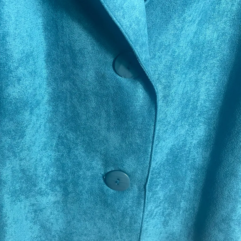 Maggie Sweet Showstopper XL Teal Blue Blazer Vintage USA Made Jacket Corpcore - Image 2