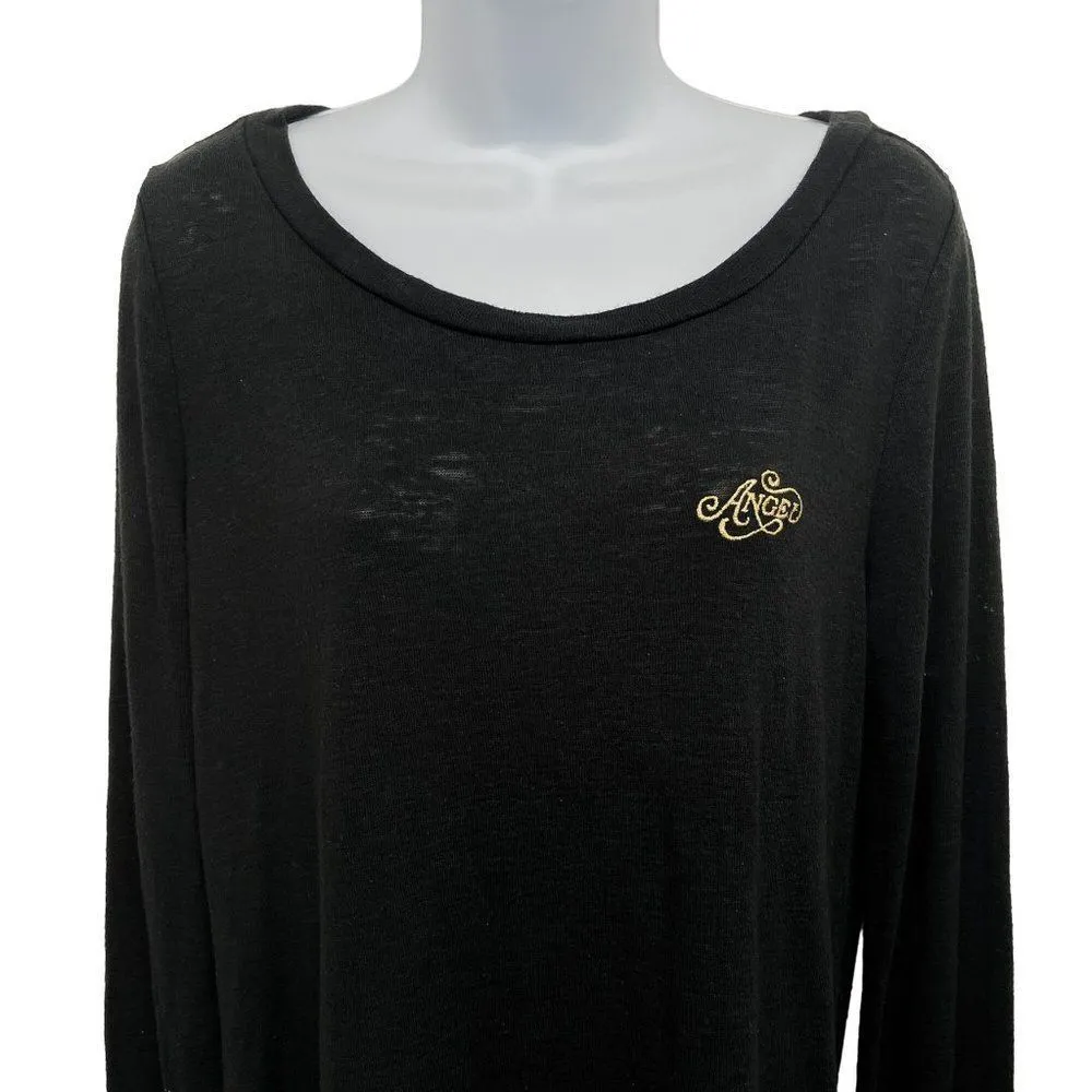 Victoria's Secret Burnout Knit Embroidered Angel Pullover Sweater Top - Image 3