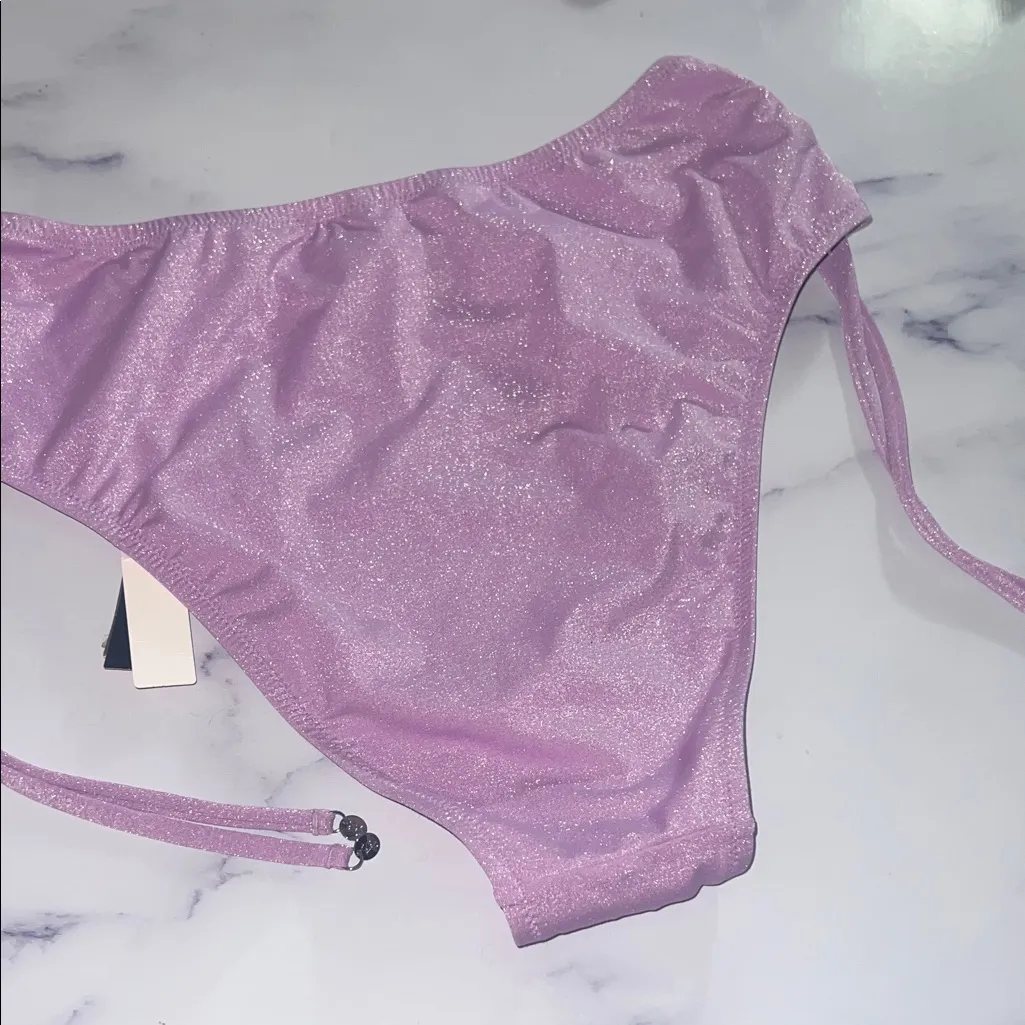 Victoria’s Secret High waisted Cheeky Shimmery Purple Bikini Bottom XL - Image 9