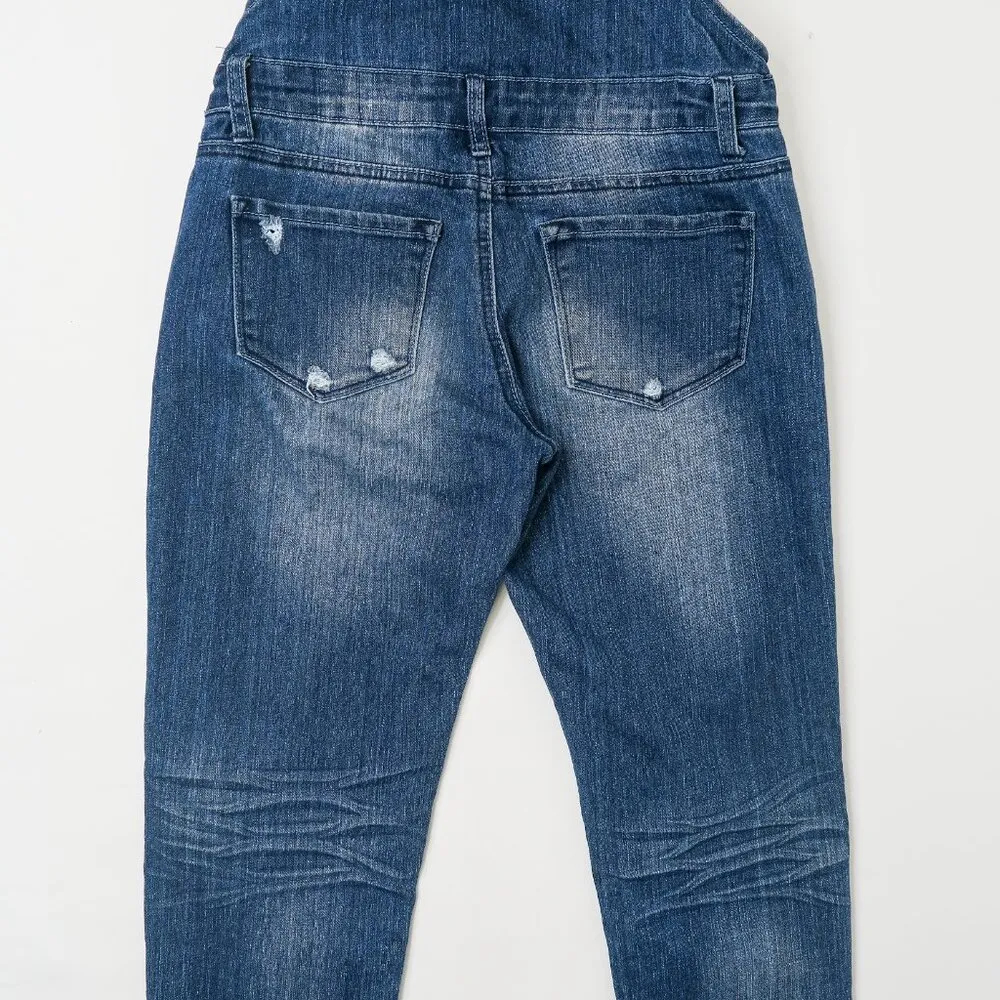 Vintage Y2K Bongo Denim Skinny Overalls - Image 7