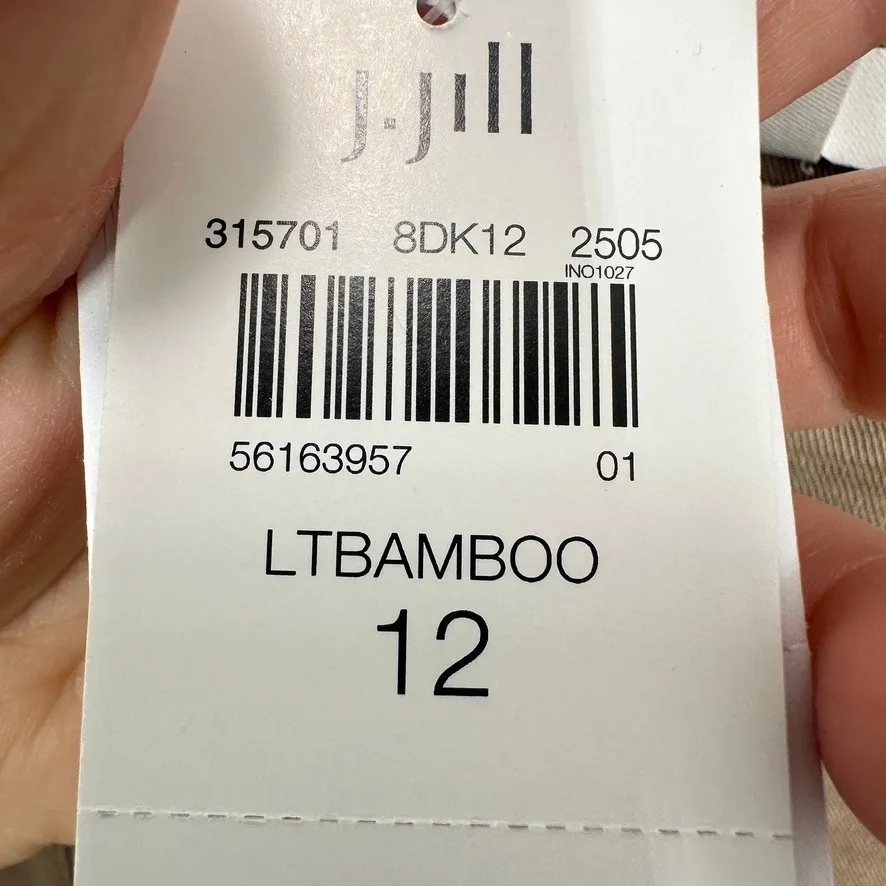 J. Jill Womens Size 12 Khaki Utility Shorts Button Fly Cargo Pockets Casual NWT - Image 7