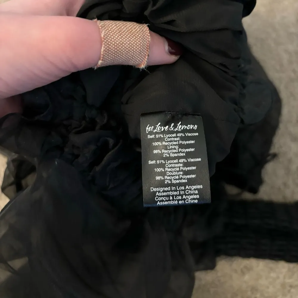 For Love & Lemons Gabrielle Top in Black - Image 7