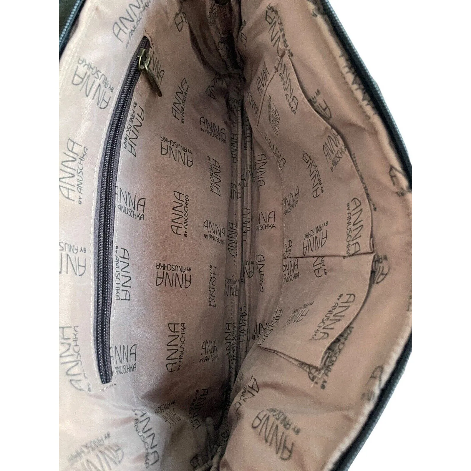 Anna by Anuschka Stained Glass Butterfly Hand-Painted Leather Large‎ Satchel - Image 9