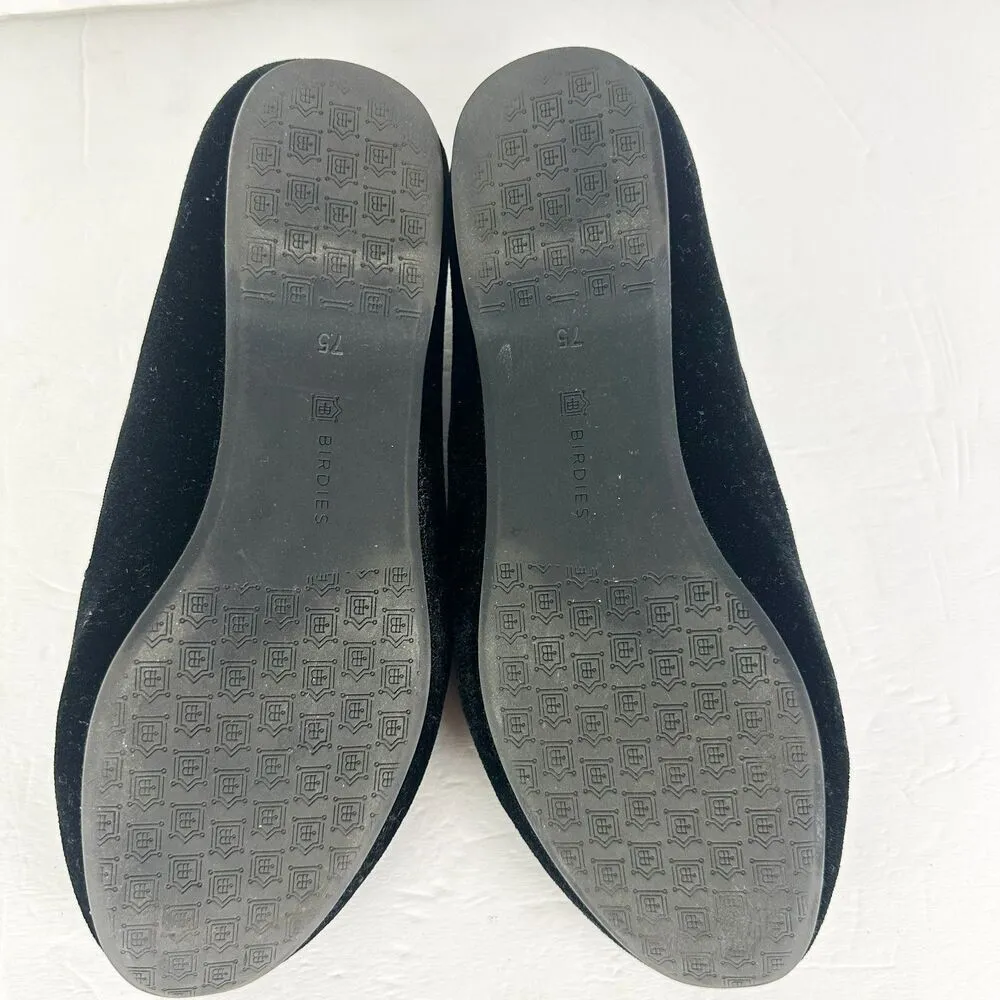 Birdies The Starling Velvet Flat Loafer Size 7.5 Black Slip On Classic Timeless - Image 8