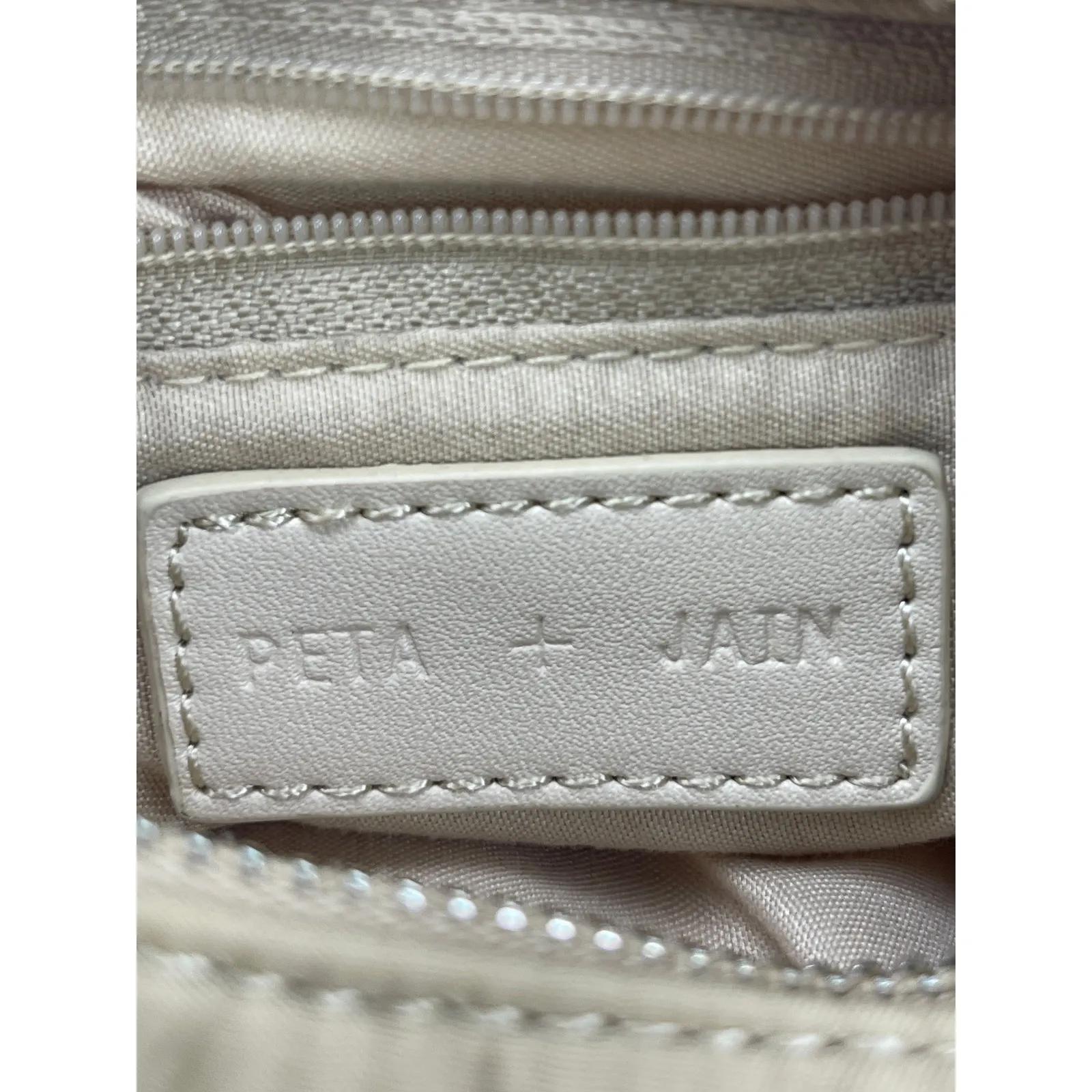 Peta & Jain Paloma Beige Cappuccino Nylon Crossbody Strap Hobo Bag Handbag OS - Image 5