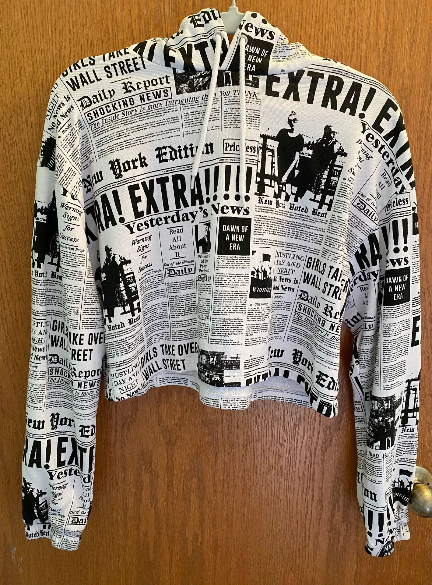 Forever 21 Newspaper Hoodie - Image 2