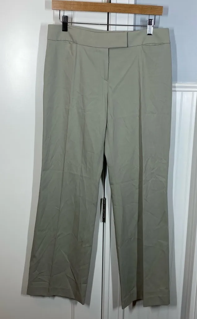 Lanvin Paris 100% Cotton Pleated Trouser Pant Size 42 US 10 light gray career - Image 1