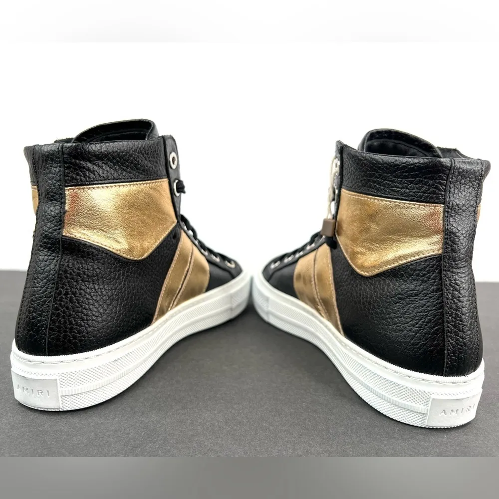 AMIRI Sunset High Top Women Leather Ace Fashion Logo Sneakers Size EU 36 - Image 9