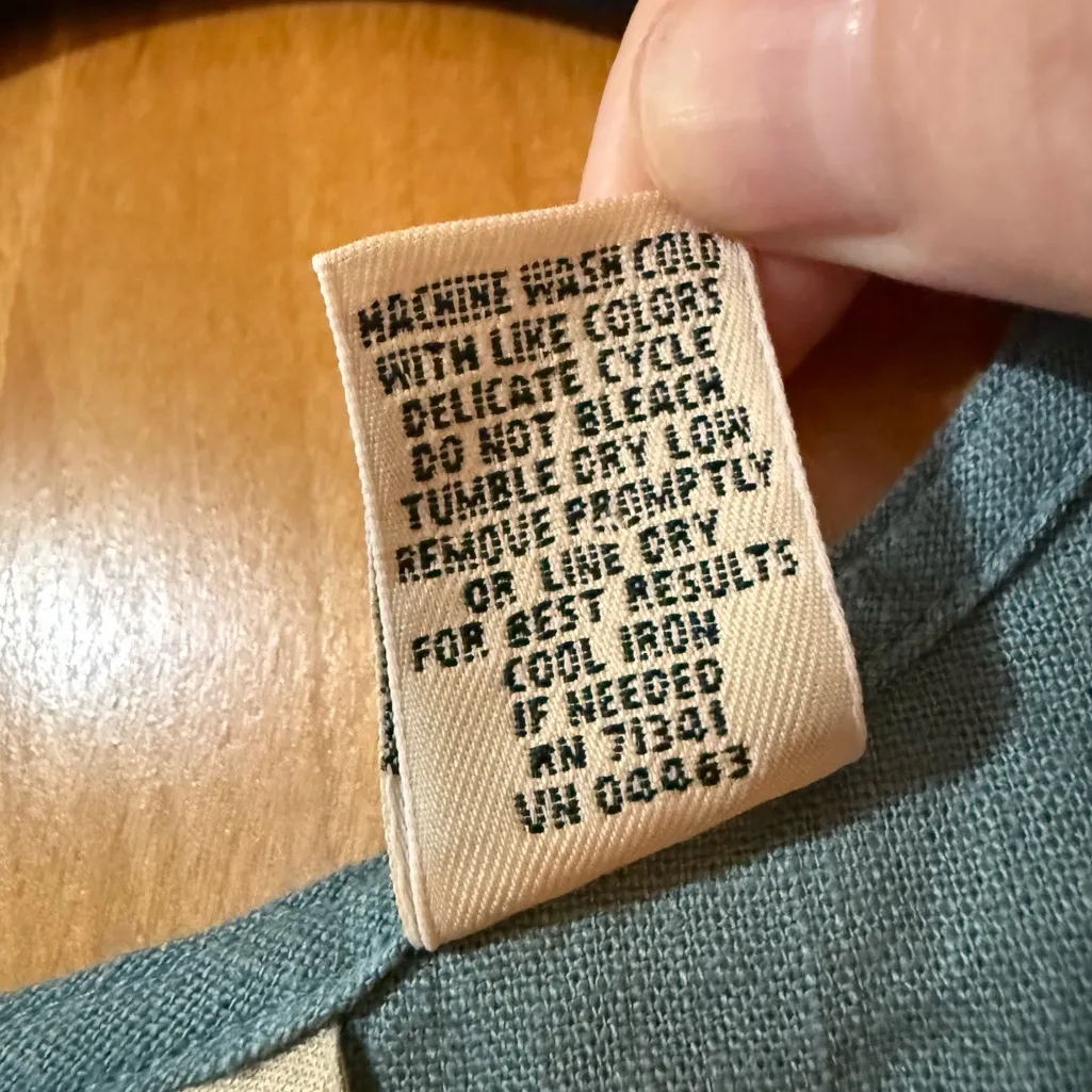 LL Bean Linen Rayon Blend Long Dress Sleeveless Modest Church Women’s Size 20 - Image 7