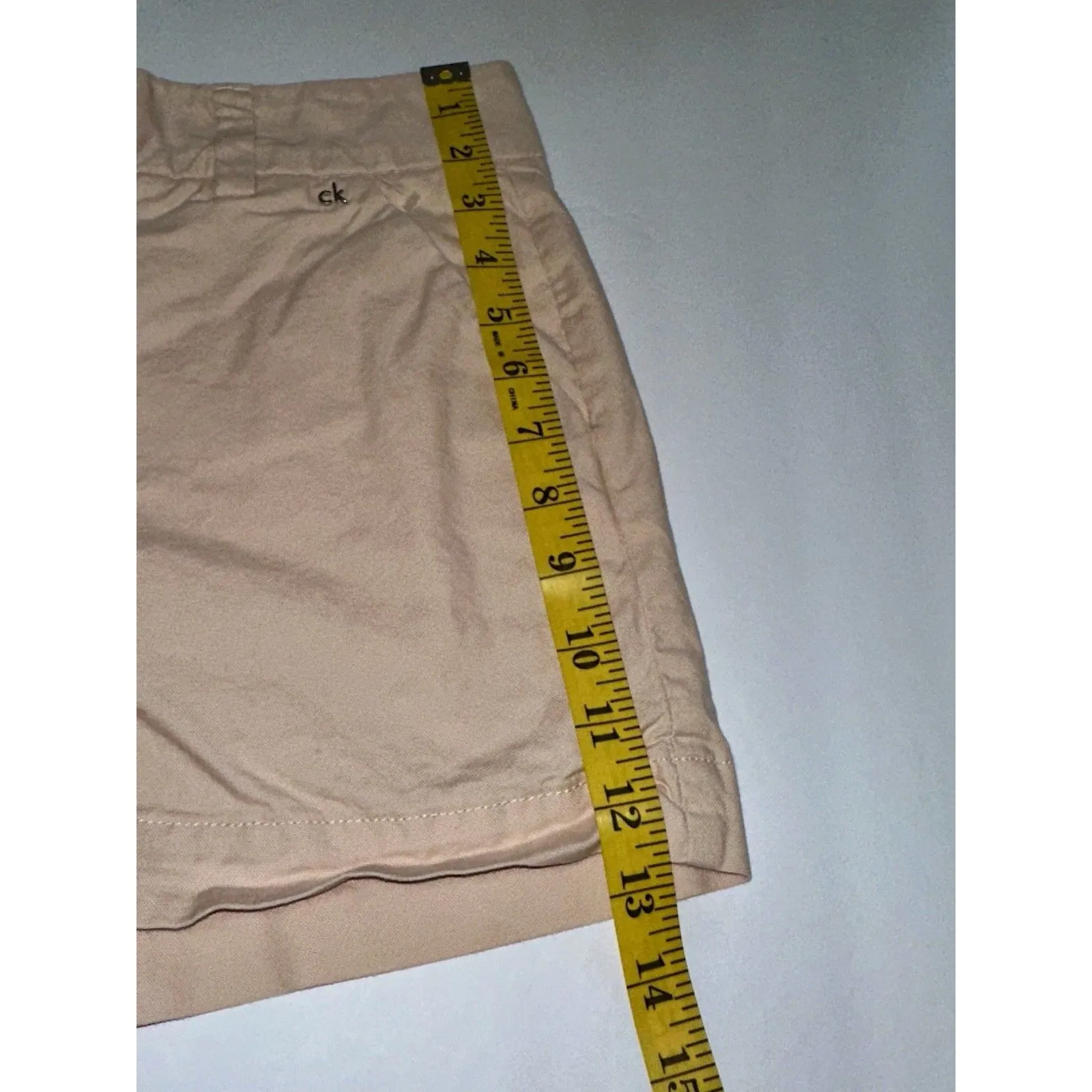 Calvin Klein Women's Salmon Pink Cotton Blend Casual Shorts, Size 10 - Image 6