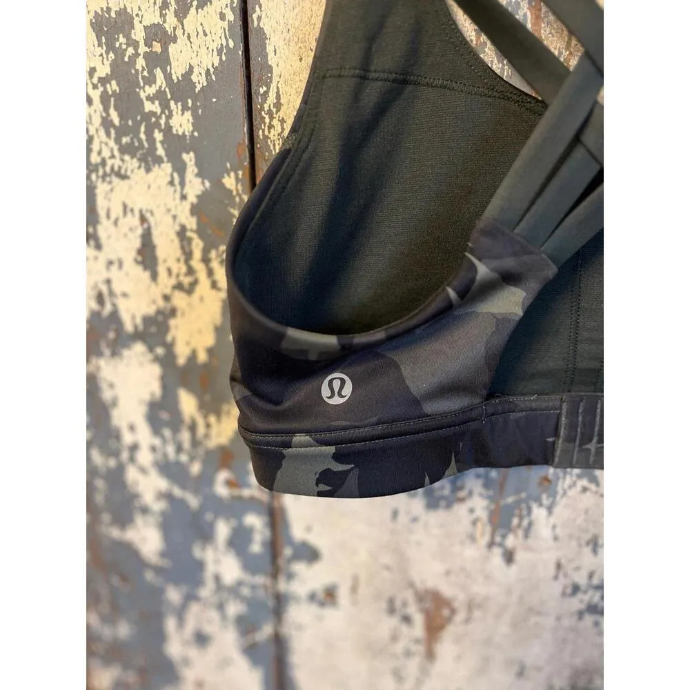 Two lululemon sports bras, size 6, camo tribal print Green - Image 6