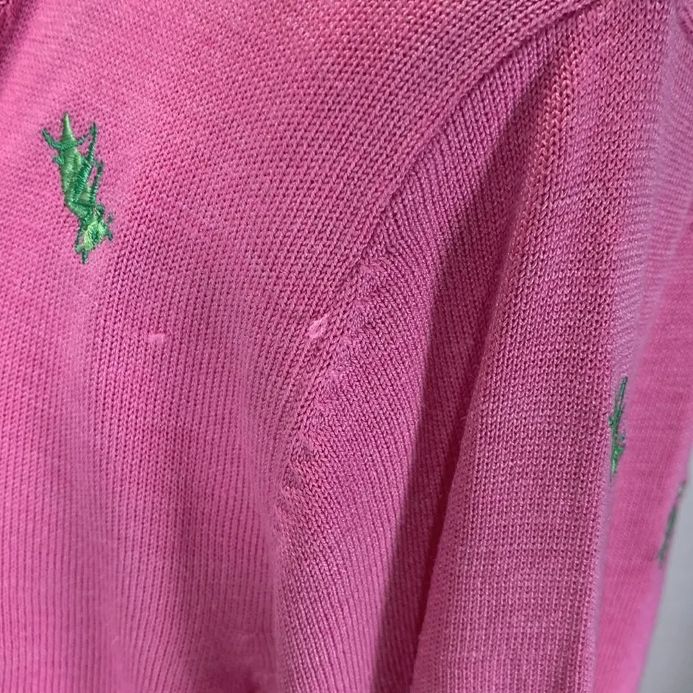 Quacker Factory Cardigan and Grasshopper Tank Set Pink and Spring Green … - Image 12