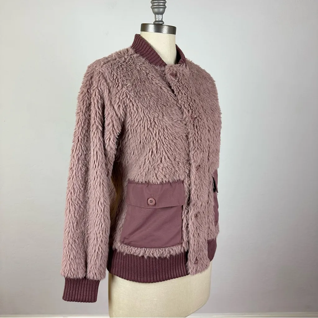 Burton Women's Dusty Pink Teddy Jacket - Image 4