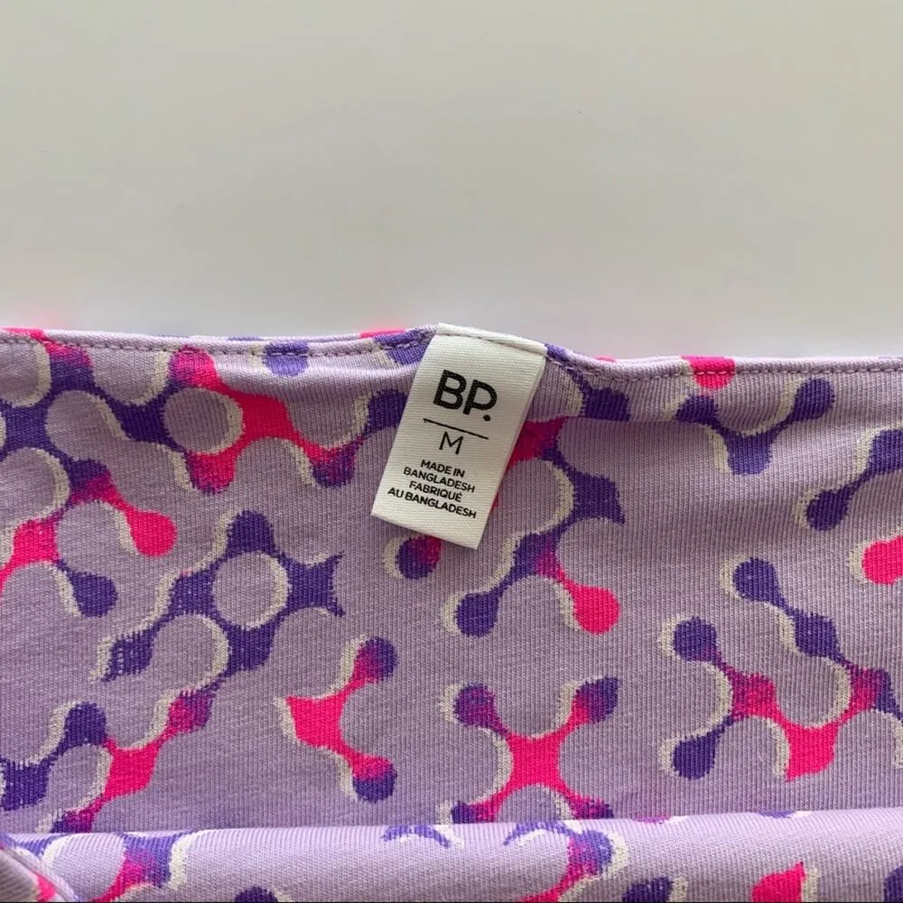BP Purple and Pink Geometric Shapes Y2K Crop Tube Top Medium - Image 4