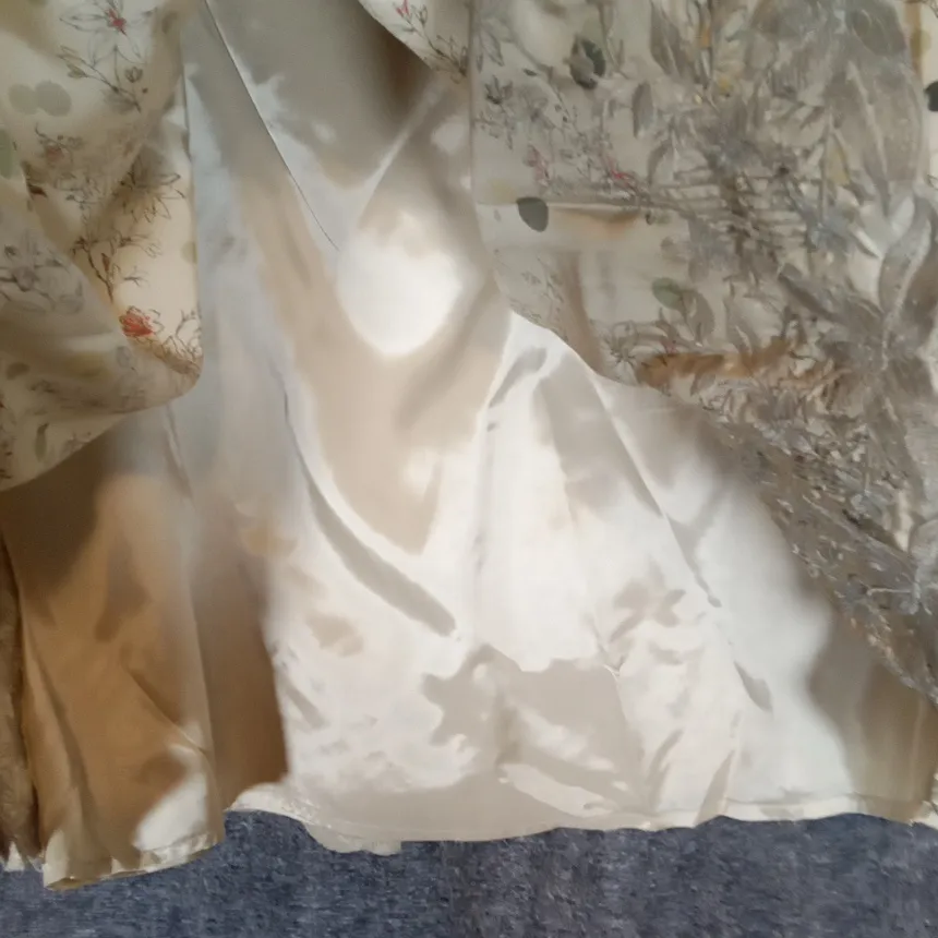 Ideology Mini Silk Womens Skirt Fairy Vintage Embroidery Trim Size 6 - Image 4