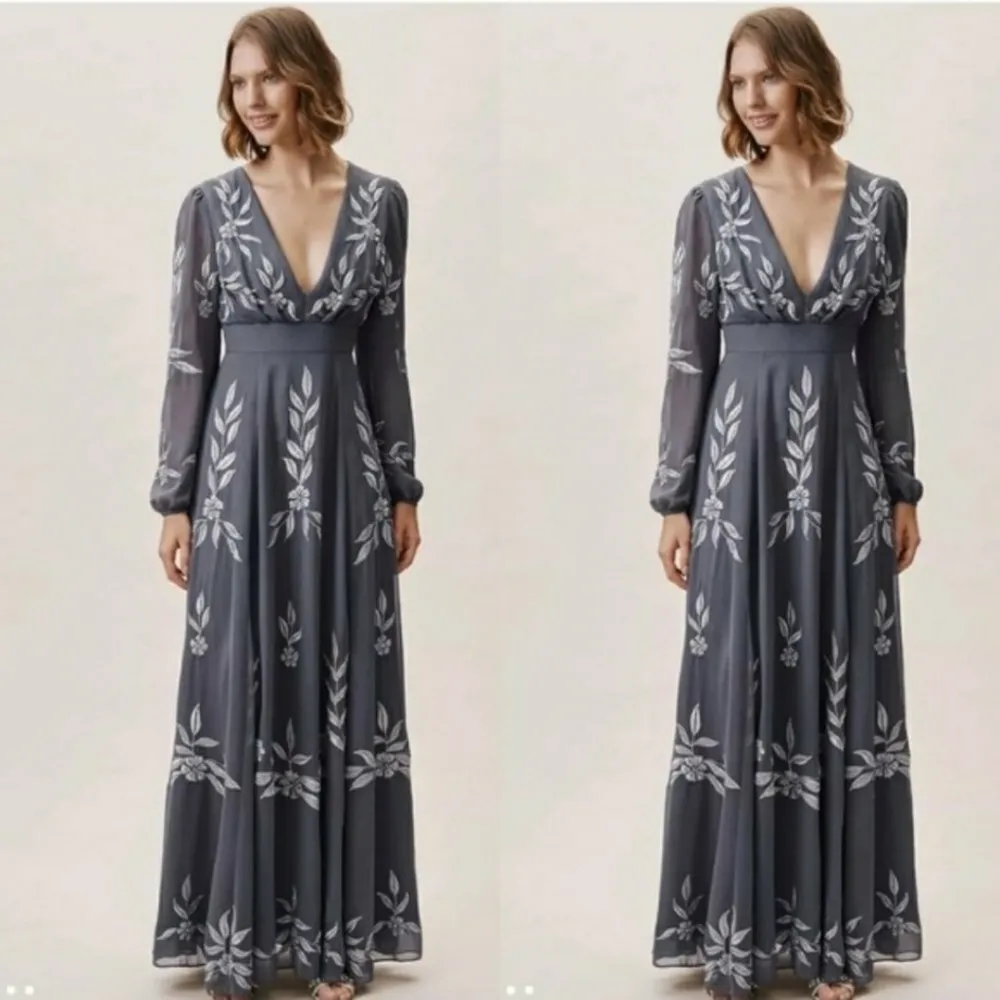 BHLDN Belize Dark Periwinkle Dress size 14 - Image 3