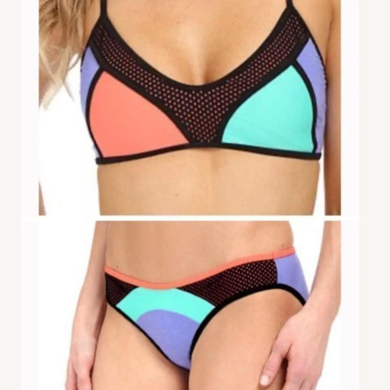 Borderline Alani Halter Bikini Top And Surf Rider Bottoms - Image 2