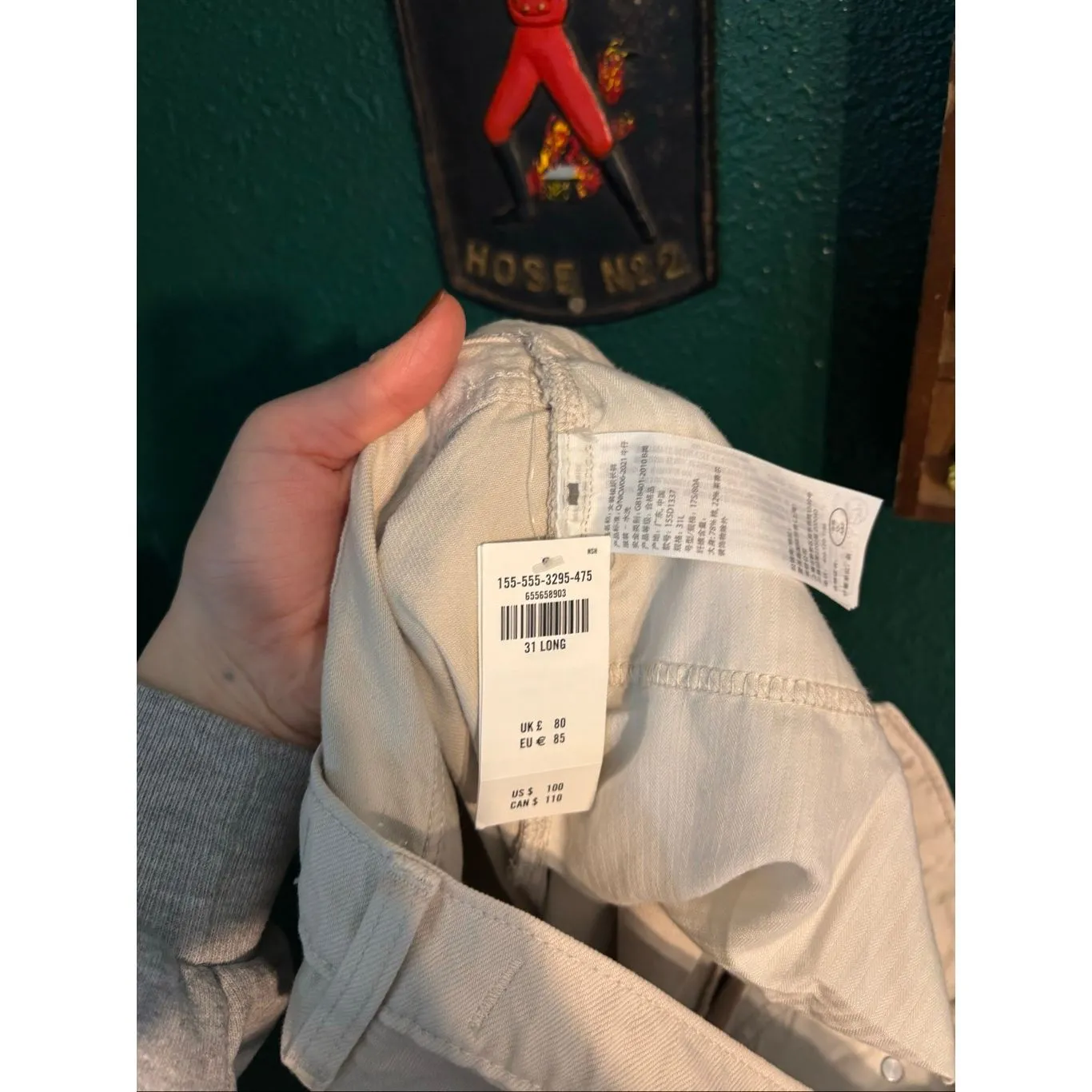 Abercrombie & Fitch Womens The Loose High Rise Pleated Trouser Pants Size 31 Lon - Image 4