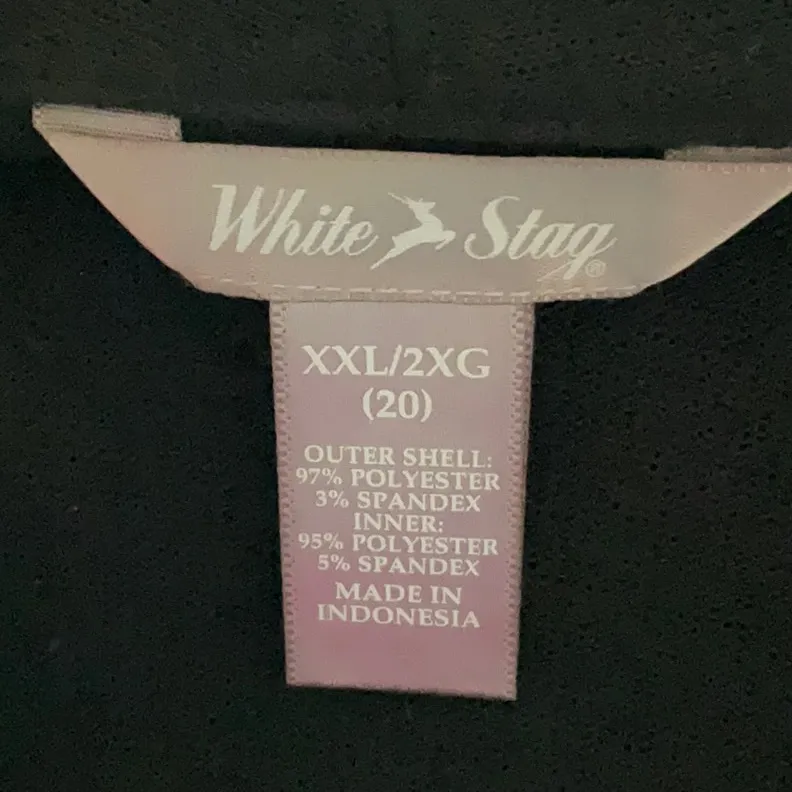 White Stag Black Cardigan with Attached Floral Striped Top P2P 25 - Image 4