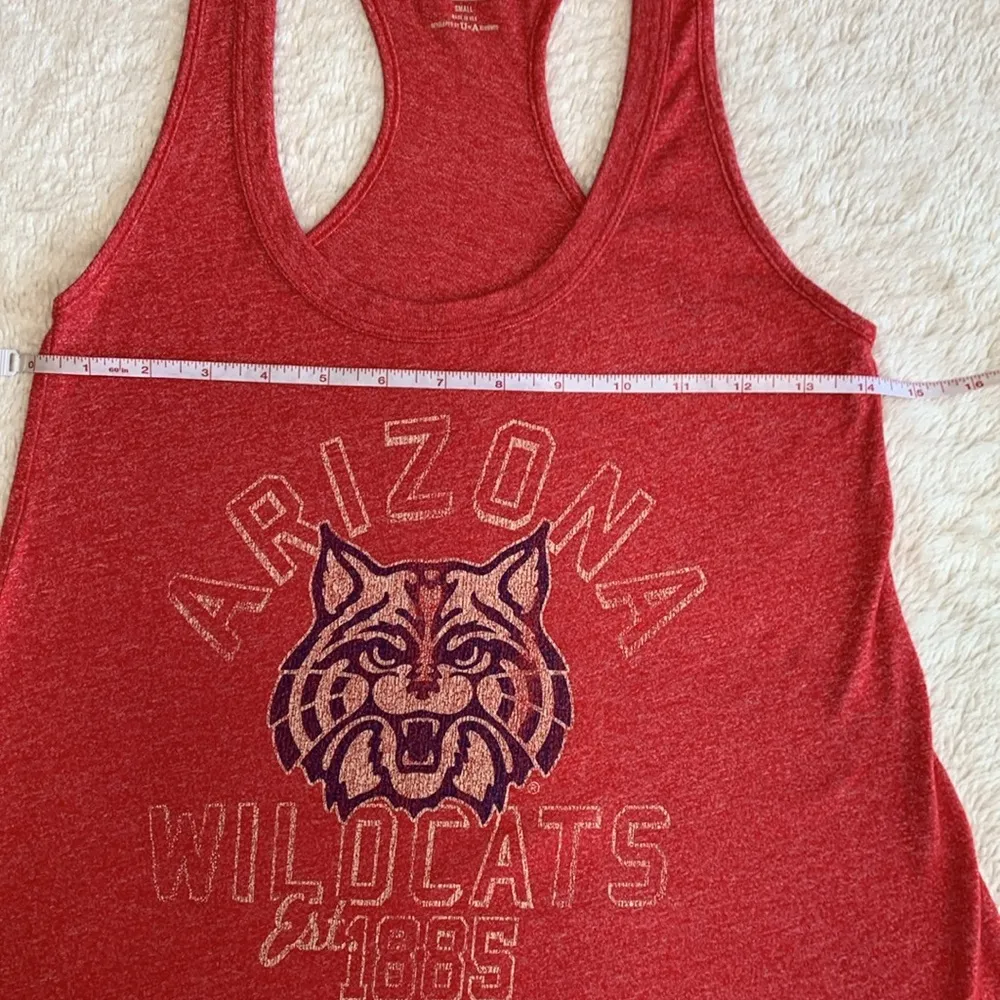 Heather Red Racer Back University of Arizona Wildcats Tank Top Size Small - Image 7