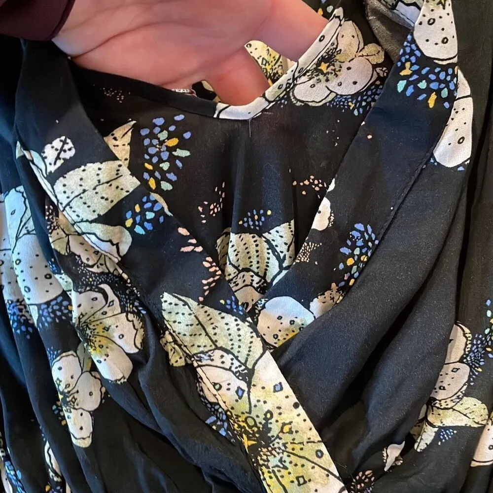 Free People Tuscan Dreams floral tunic blouse size XS - Image 10