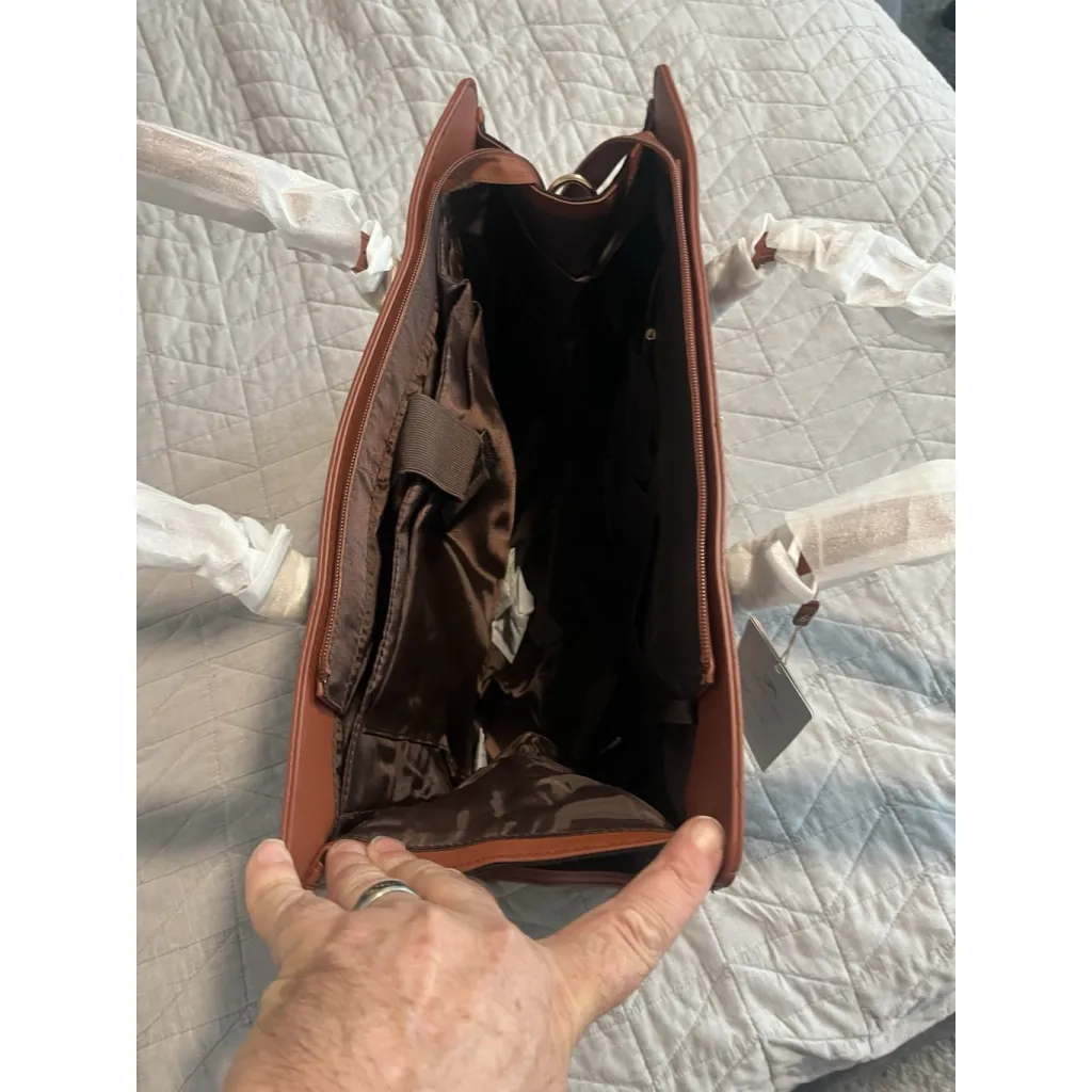 LOVEVOOK Laptop Bag Womens Black Brown Trim Detachable Strap Accessory Case NEW - Image 6