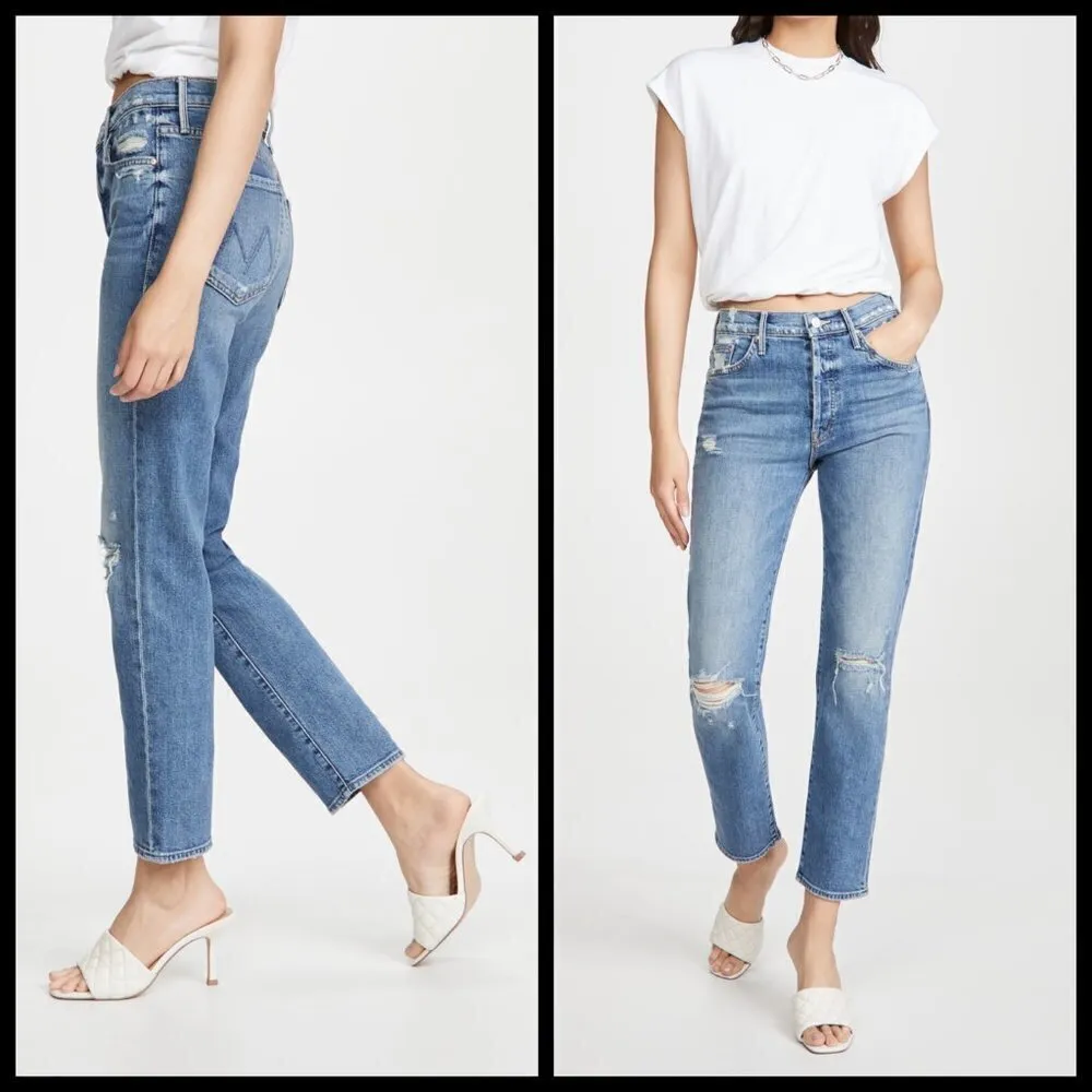 đź’•MOTHER SUPERIORđź’• The Trickster Ankle Jeans ~ On Holy Ground 26 NWOT Blue - Image 5