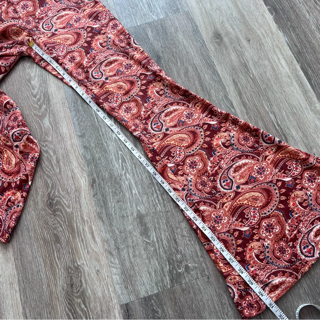 Natural life paisley flare pull on‎ pants - Image 2