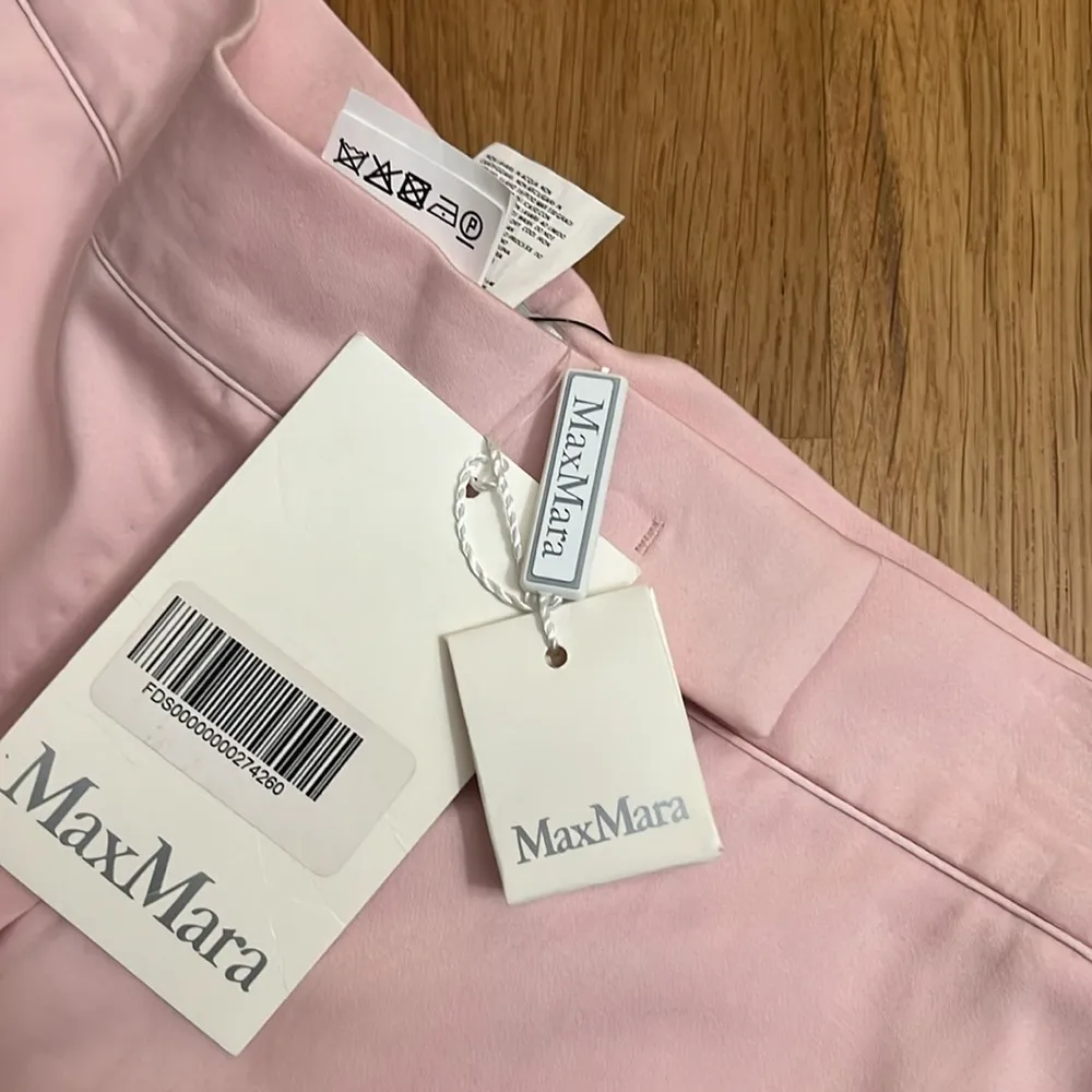 NWT MAX MARA LUANA CROPPED TROUSERS IN PINK - Image 6