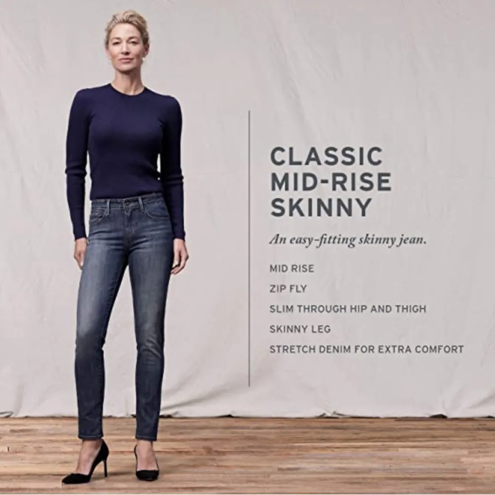 Levi’s Women's Classic Mid Rise Skinny Light Blue Jeans Size 6M W28 L30 - Image 3