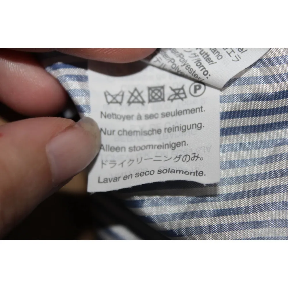 Women's J. Crew Schoolboy Blazer J4548 Tan White Blue Suit Coat Jacket Size 8 - Image 7