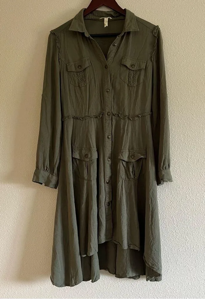 Matilda Jane Olive Green Once Upon a Time Tree Canopy Dress Medium - Image 5