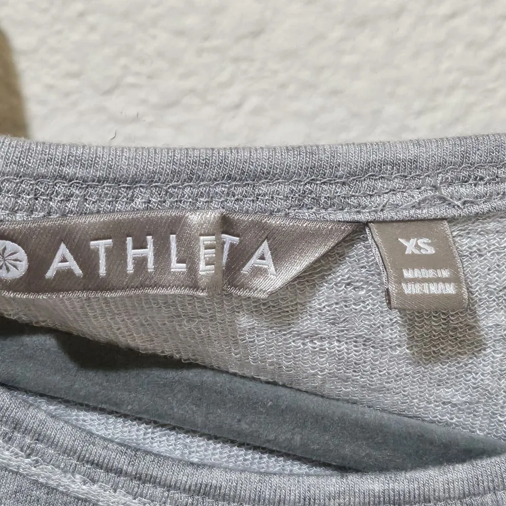 Athleta Adagio Long Sleeve Sweatshirt Womens Size XS Dolman Athletic Gray - Image 6
