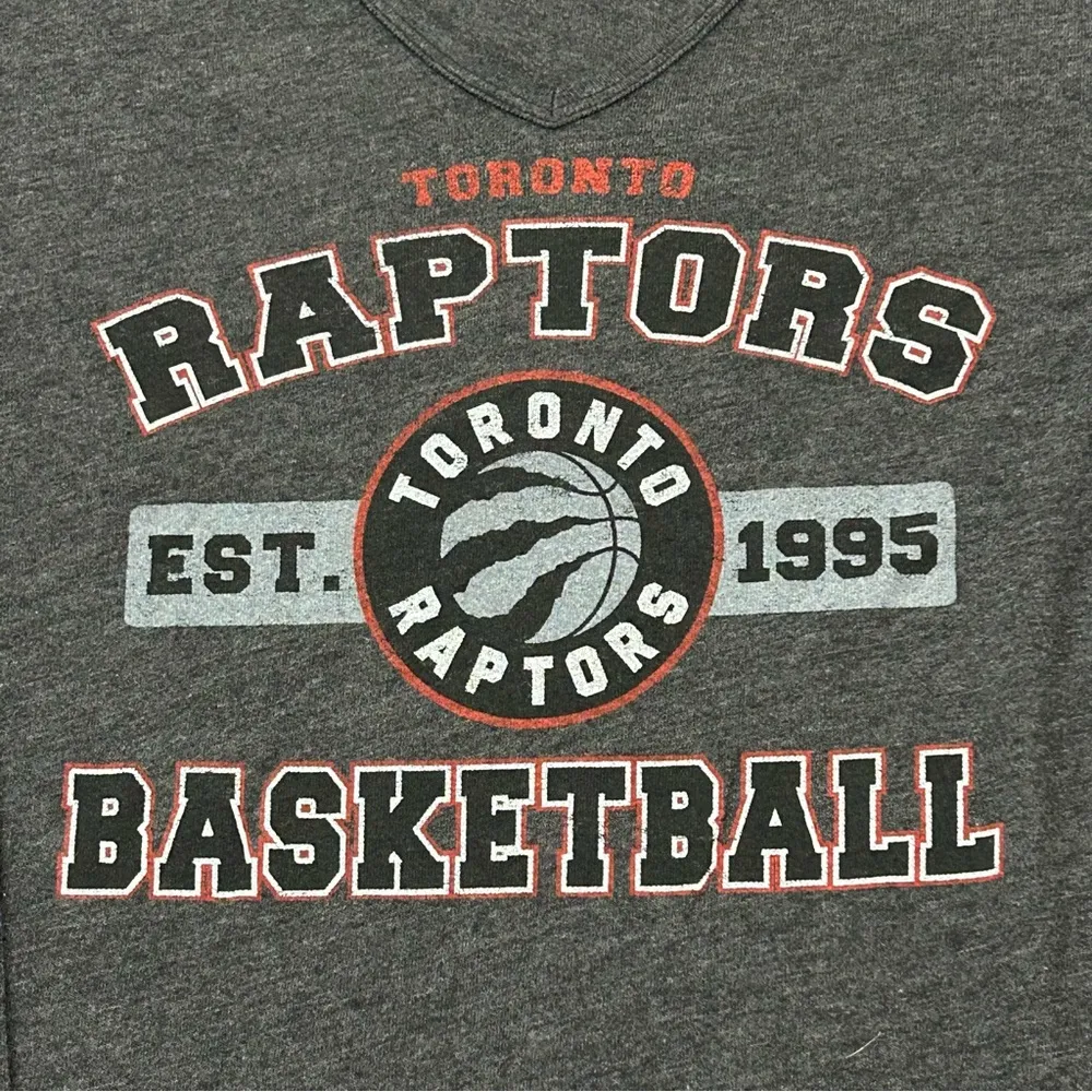 Toronto Raptors NBA 4 Her Majestic Threads Long sleeve Hoodie Shirt Women’s 2XL - Image 2
