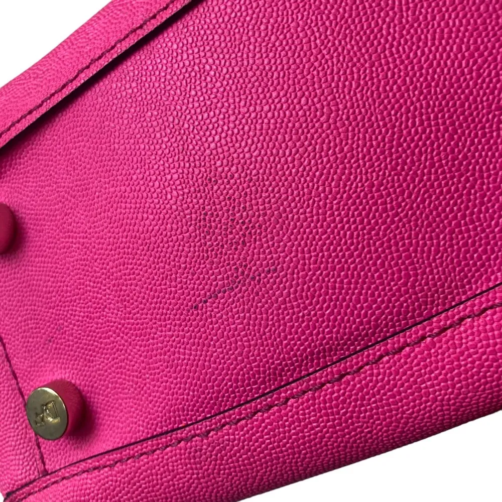 NWT Diane Von Furstenberg Shocking Pink Leather Mini Voyage Itsy Crossbody Bag - Image 8