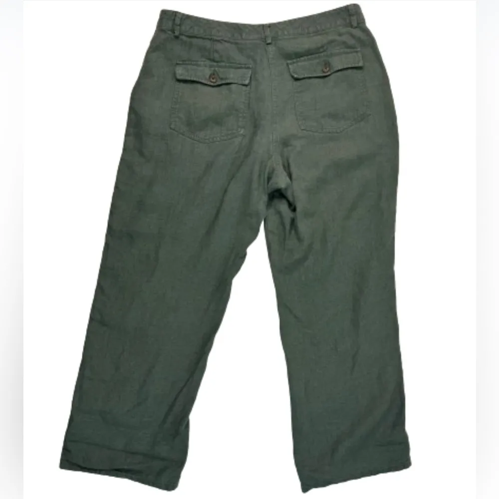 L.L. Bean Linen Cropped Pants - Image 3