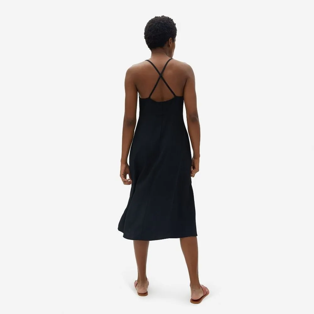 Everlane The Japanese GoWeave Cross-Back Slip Dress Black Sleeveless 00 - Image 4