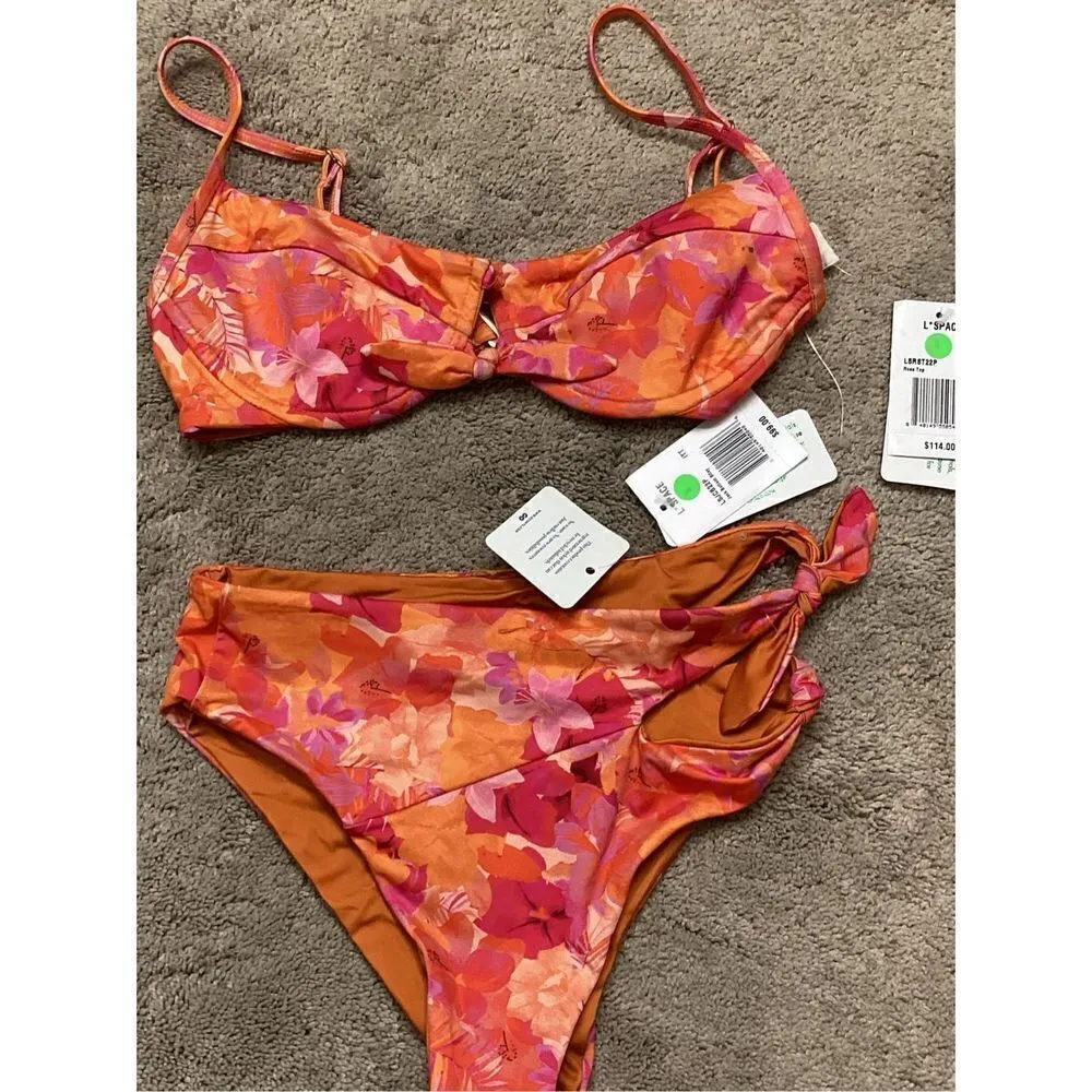 New. L*SPACE floral Rose top/Jack bottom. Small. Retails $213 - Image 14