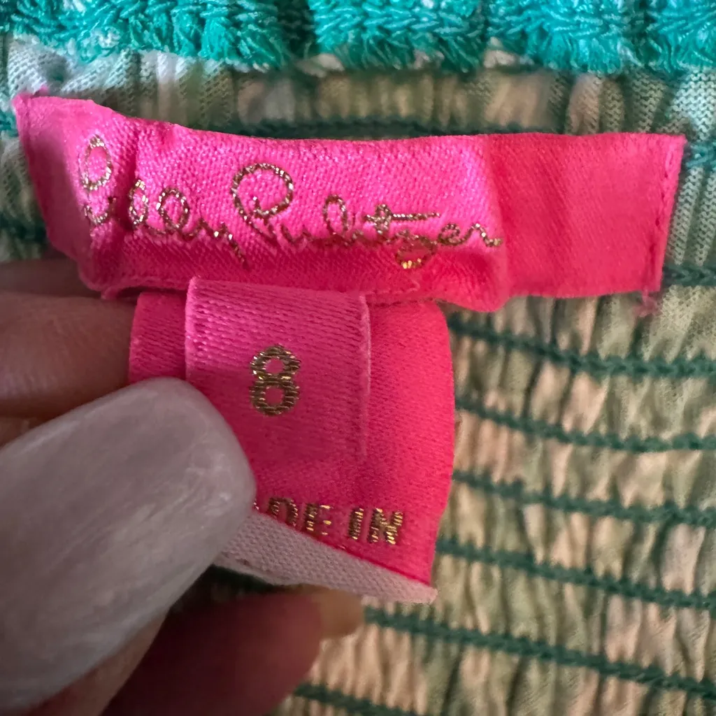 Lilly Pulitzer Delaney Forest Fairy  Short Sleeve Square Neck Mini Dress Size 8 - Image 10