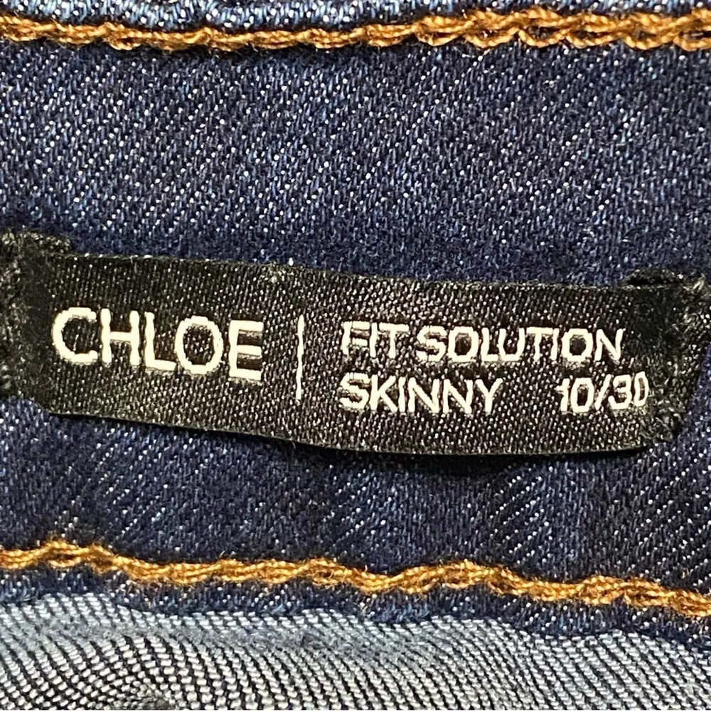 Tahari Chloe Tummy Tuck Skinny Jeans Fit Solution Blue Stretch Denim Size 10 - Image 4