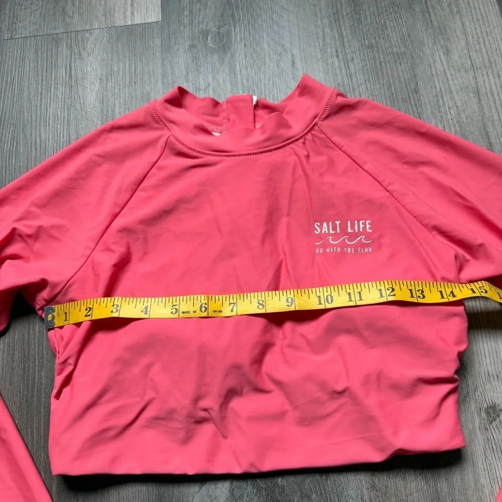 Salt Life Rash Guard Swim Top Cropped Long Sleeve Shirt - Image 8
