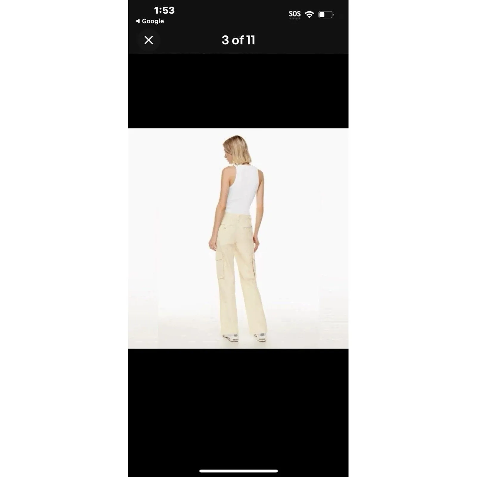 TNA ARITZIA Cargo Pants Women Size 2 Wide Leg Baggy High Rise Pocket - Image 11