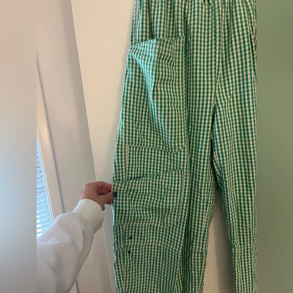 BDG barrel pant in green gingham - Image 2