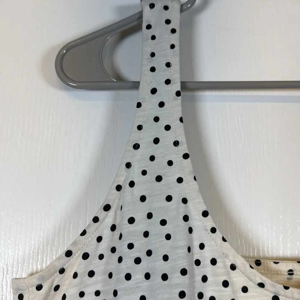 Vada Winter White w/ Black Polka Dot Short Romper Size Med EUC #5520 - Image 5