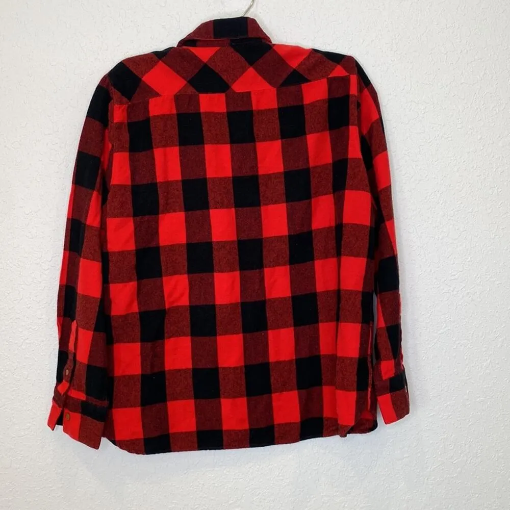 Calvin Klein Women’s Vintage Y2K 1990 Plaid Flannel Button Down Shirt EUC Sz 13 - Image 2