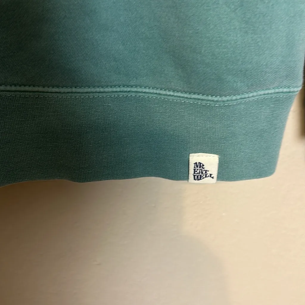 Mr. Eat Well X Heather McMahan Appreciate You Cheese Hoodie Teal Size 2X‎ Green - Image 8