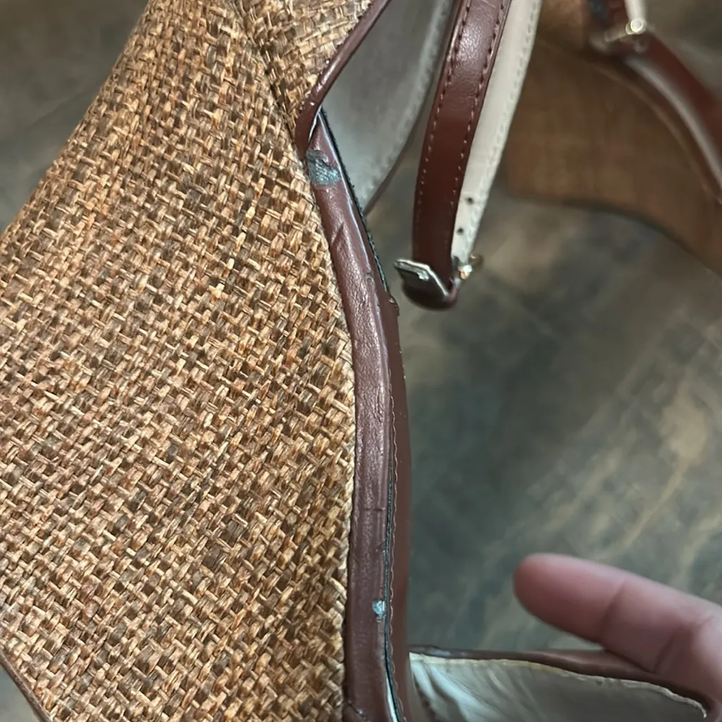 White‎ House Black Market Women’s Elodie Platform Wedge Heels Size 7.5 - Image 4