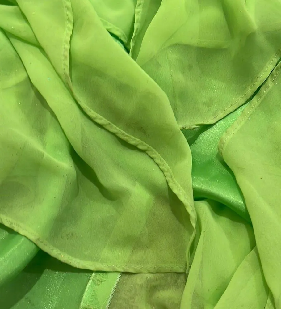 Vintage 90s Satin Sparkle Prom Dress Green Size undefined - Image 14