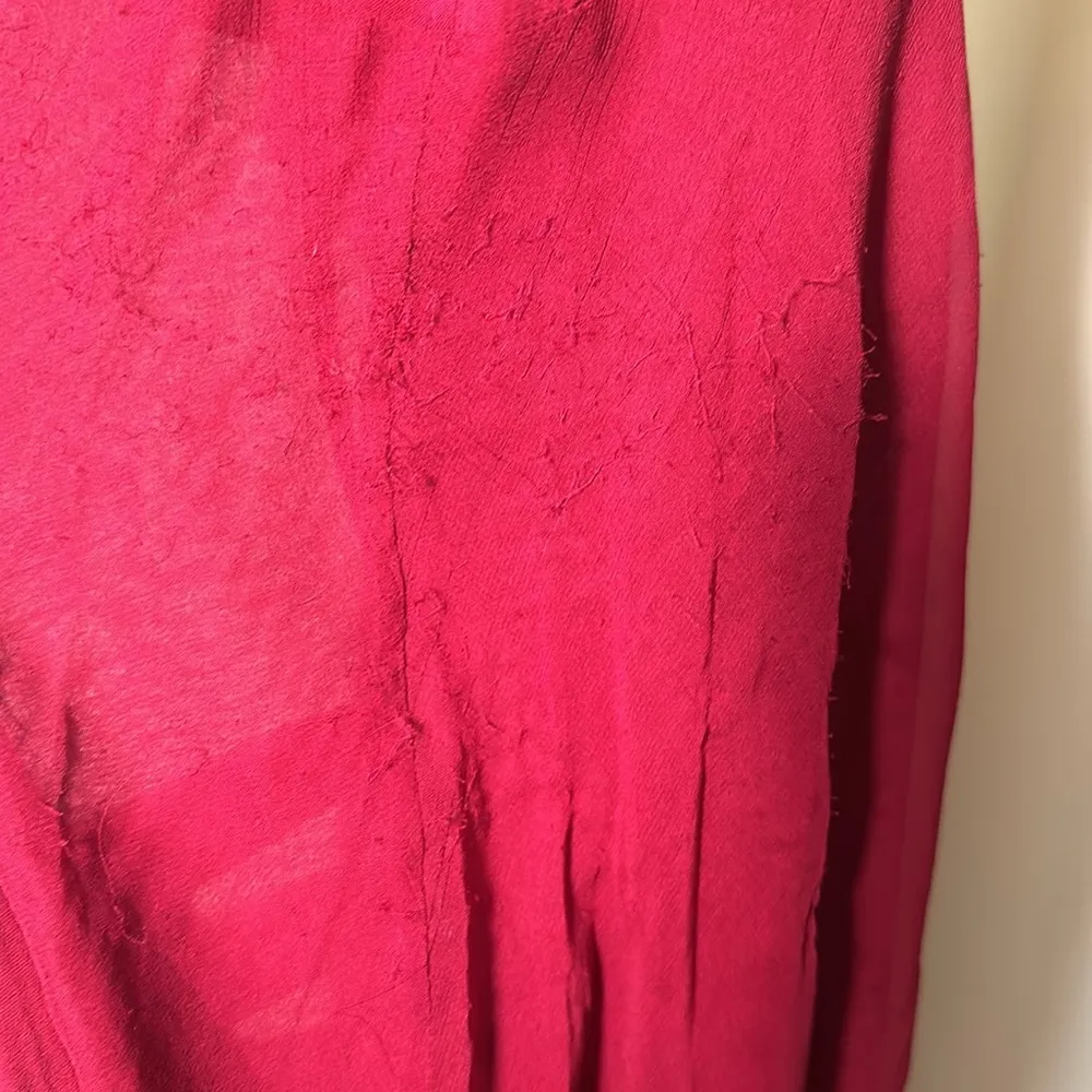 NWT ALICE + OLIVIA
Mariana Silk High-Low Ruffle Dress ** has flaw - size 2 - Image 15